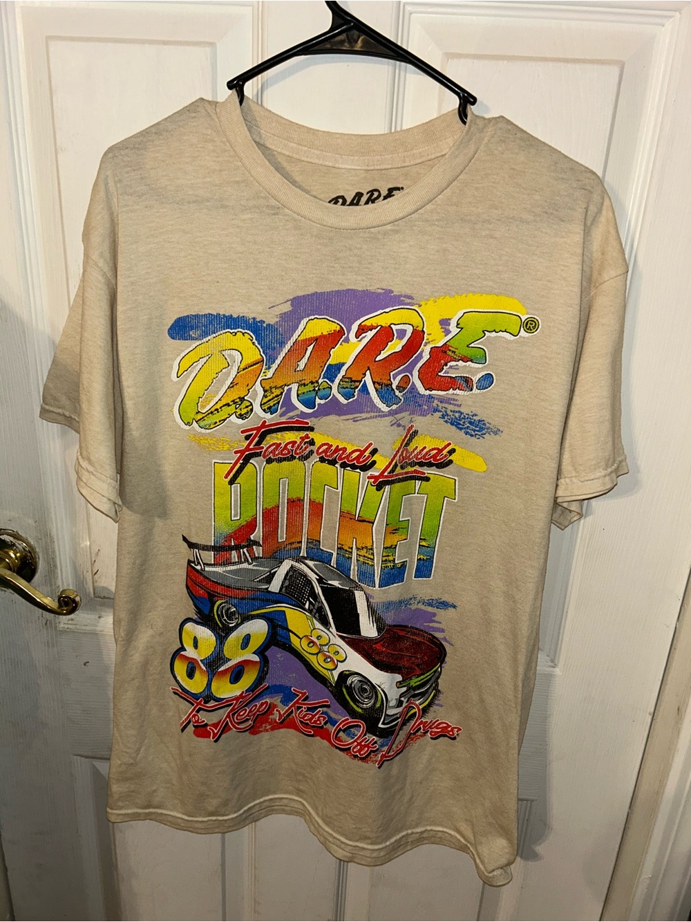 DARE Fast and Loud Rocket Graphic Tee - Cream